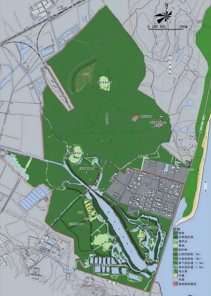 ͼ8 �ػʵ���������ɭ�ֹ�԰�滮���