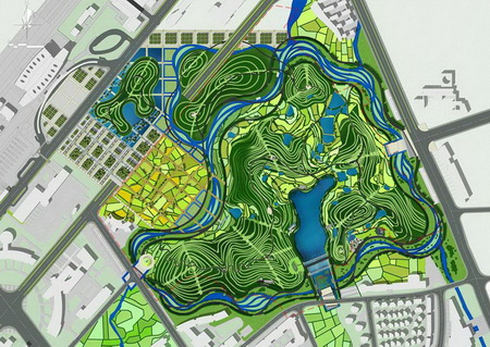 ͼ11 ������վǰ��԰�滮���